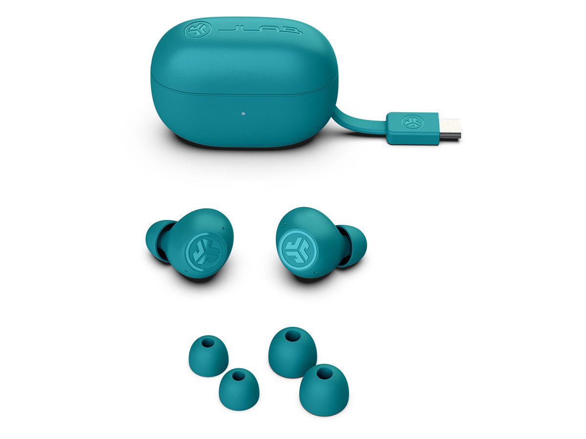 JLAB Go Pop ANC Earbuds IEUEBGOANCRTEL124 True Wireless, Teal (0810119072375)