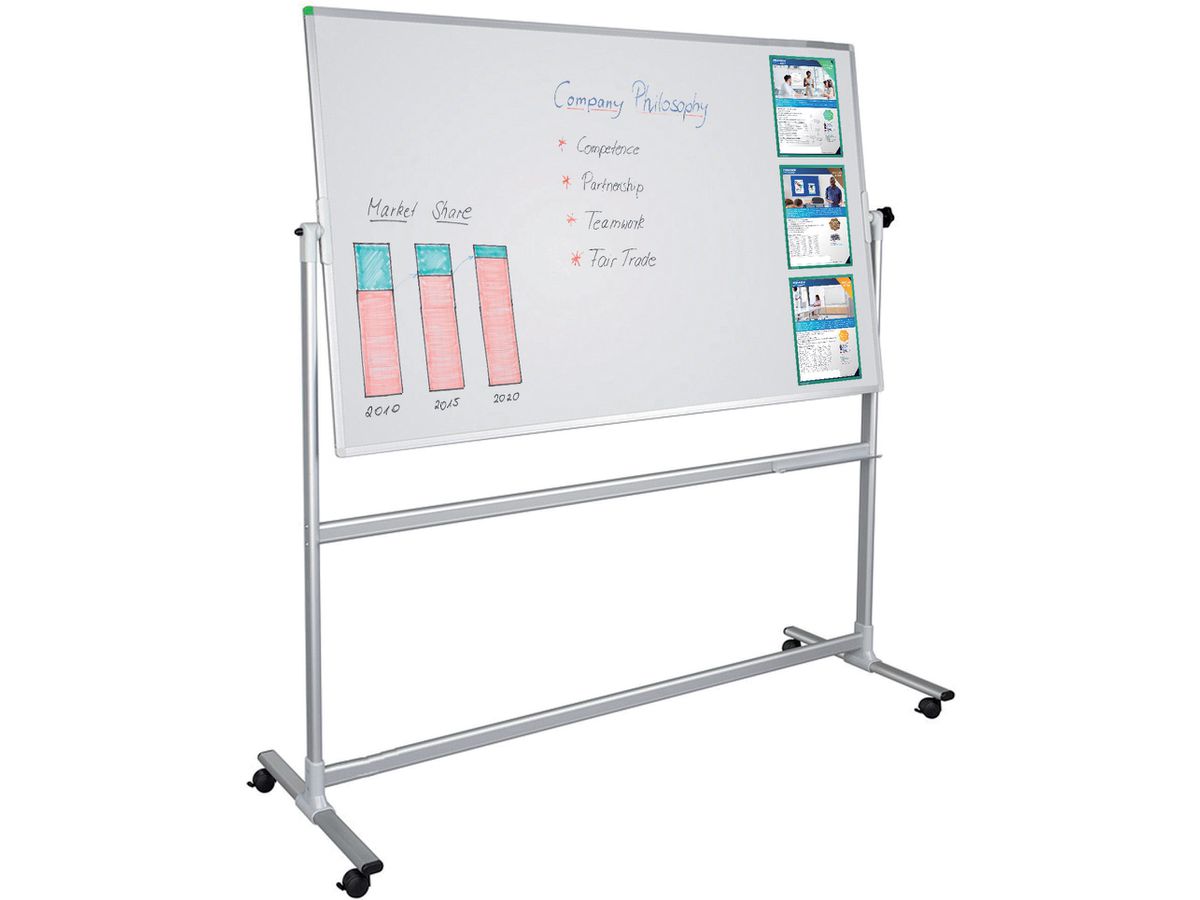 FRANKEN Tableau rotatif pied 150x100cm ST902 U-Act!Line, acier émaillé (4016946223546)