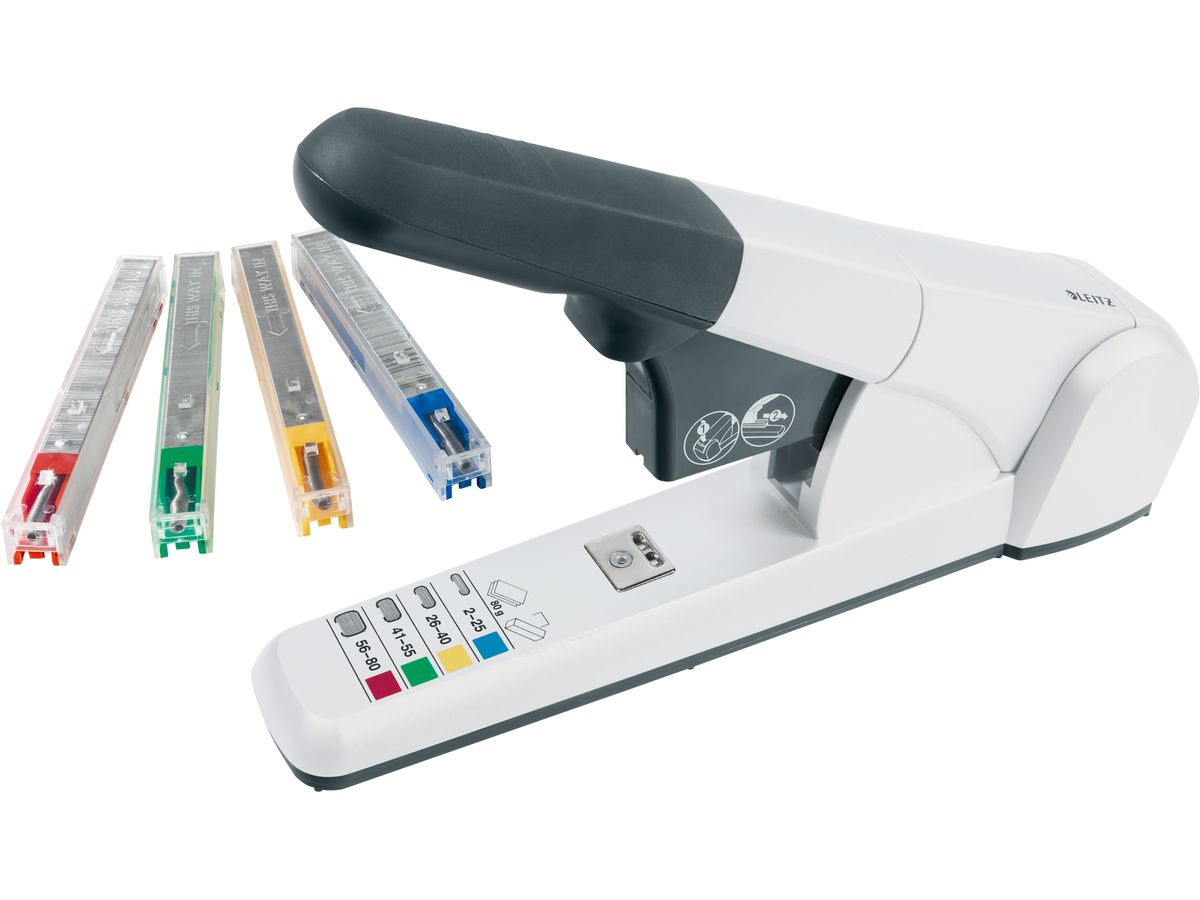 LEITZ Cucitrice 5551 55510084 grigio chiaro 80 fogli (4002432364008)