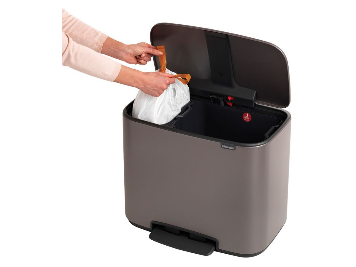 BRABANTIA Poubelle à pédale BO 121203 BO, 11/23L, noir (8710755121203)