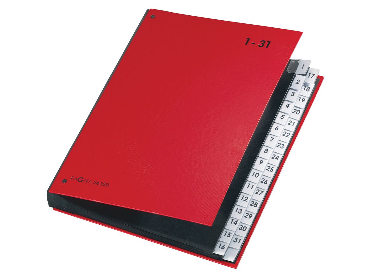 PAGNA Dossier à soufflets Color A4 24329-01 rouge 1-31 (4013951000292)