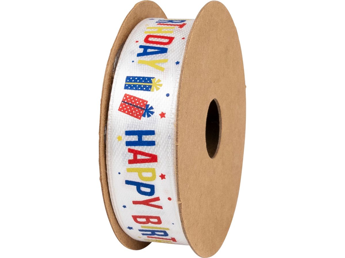 STEWO Geschenkband Satin 15mm 2583410799 Birthday (7630050872833)