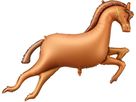 PARTYDECO Ballon en aluminium 80cm FB279 Cheval marron (5904555086265)