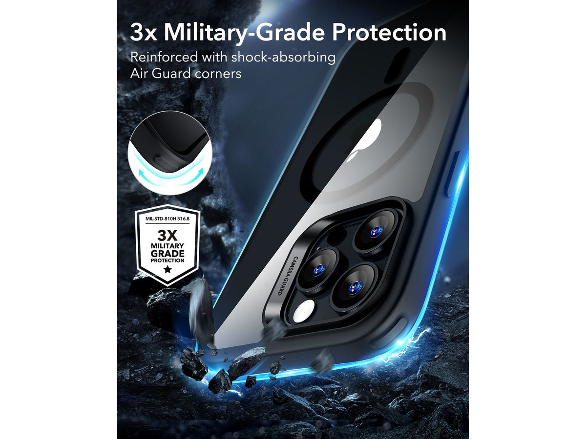 ESR Classic Hybrid Case MagSafe 1A77003 iPhone 16 ProMax ClearBlack (4894240220825)