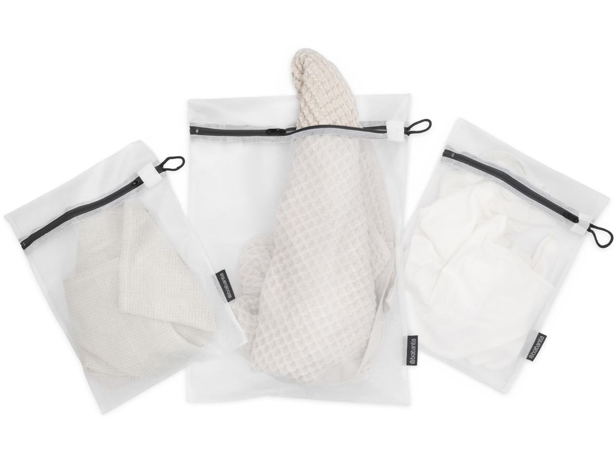 BRABANTIA Wäscheschutzbeutel 149221 weiss, 3-teilig (8710755149221)