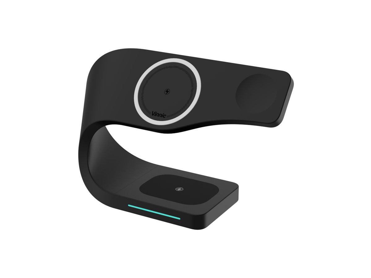 VINNIC 4-in-1 Diran Wirel.Charger VP-PD-31WCPBK iPh.AirPods&Apple Watch Bl. (4898338014938)