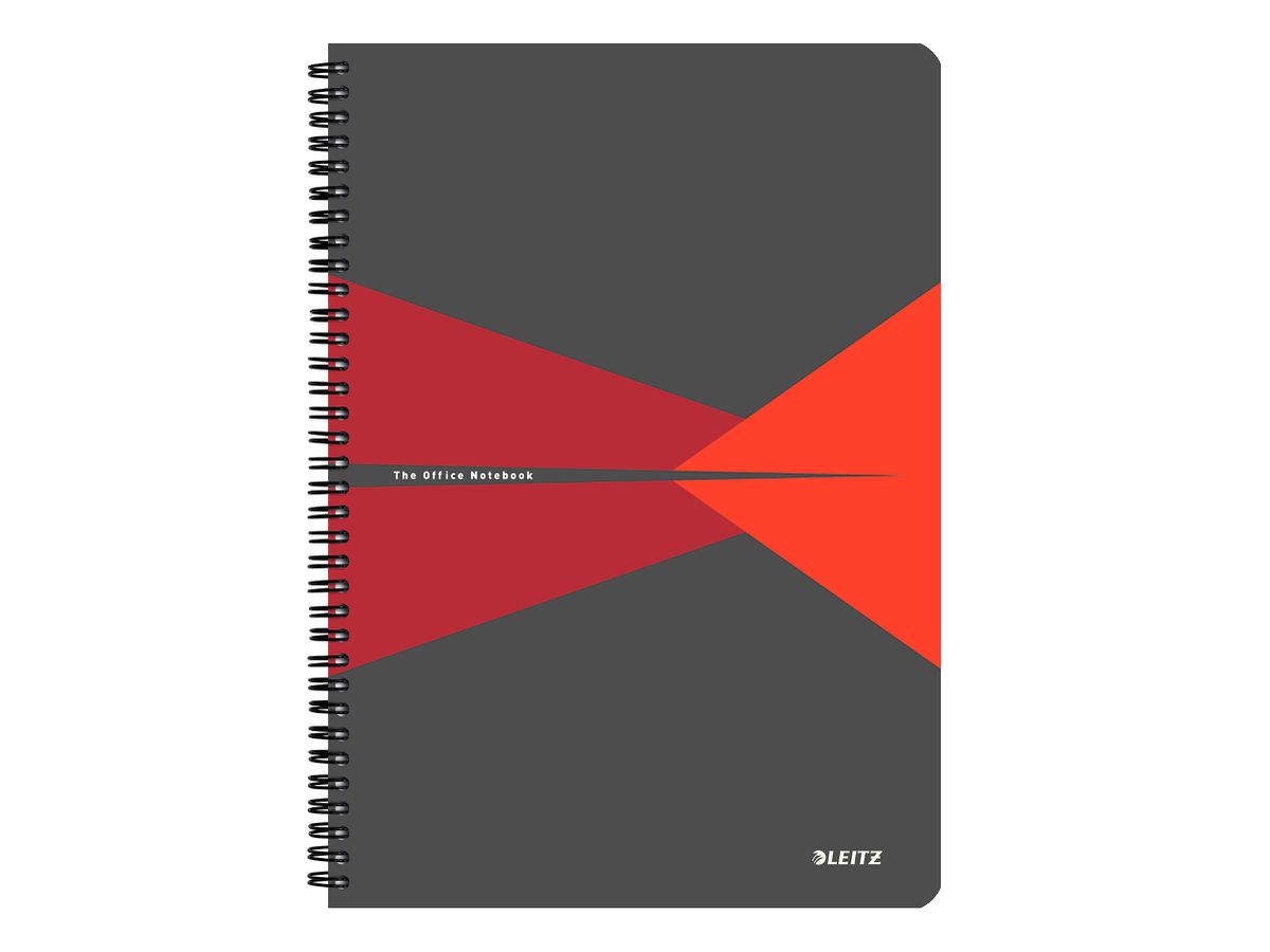 LEITZ Collegeblock Office Card A4 46480025 rouge ligné (4002432112630)