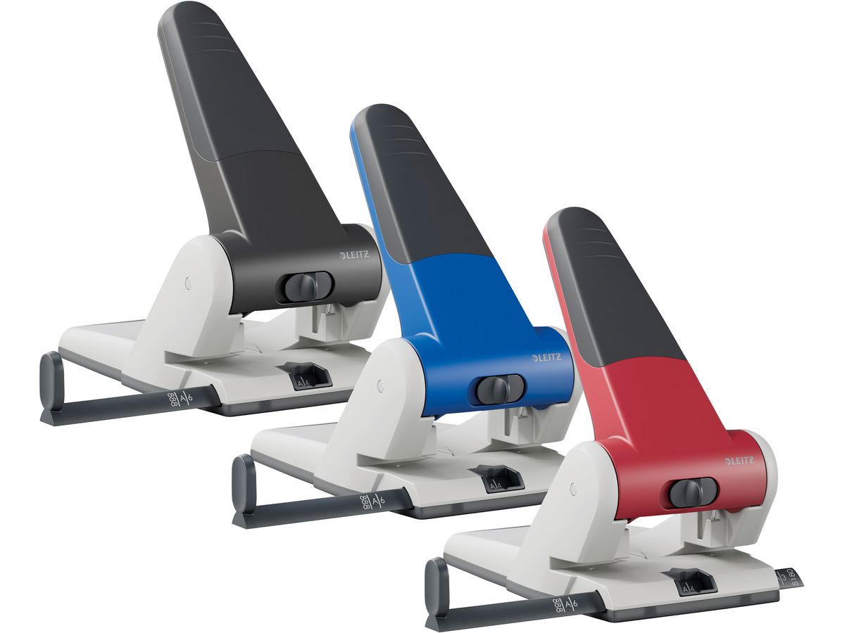 LEITZ Perforateur registre 6.3mm 51800084 gris clair 65 feuilles (4002432364022)