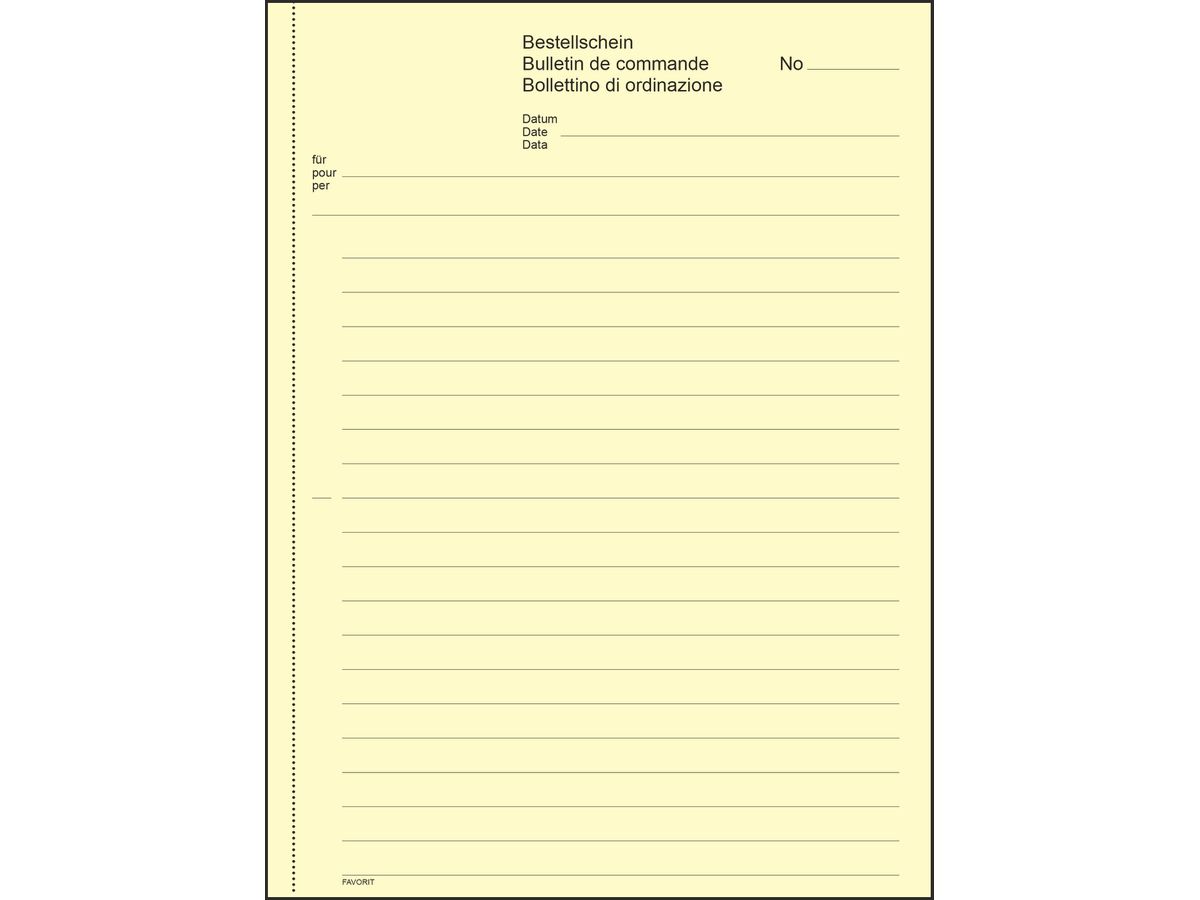 FAVORIT Nota commissionee D/F/I A5 8236 OK citron/bianco 50x2 fogli (7612149044185)