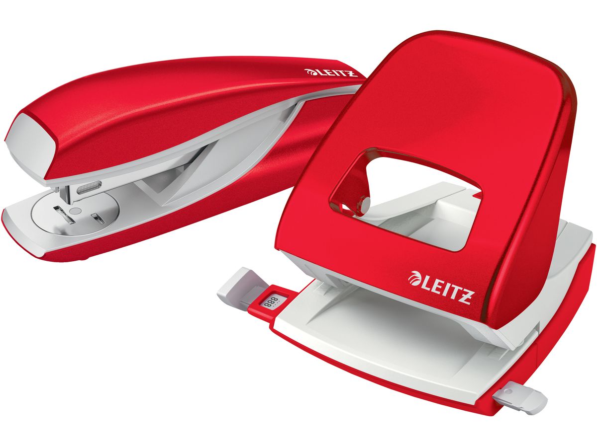 LEITZ Bürolocher NeXXt WOW 5008 5008-10-26 rot 30 Blatt (4002432135141)