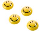 MAGNETOPLAN Smiley Magnete gelb-schwarz 16673 gross 40mm 4 Stk. (4013695028460)