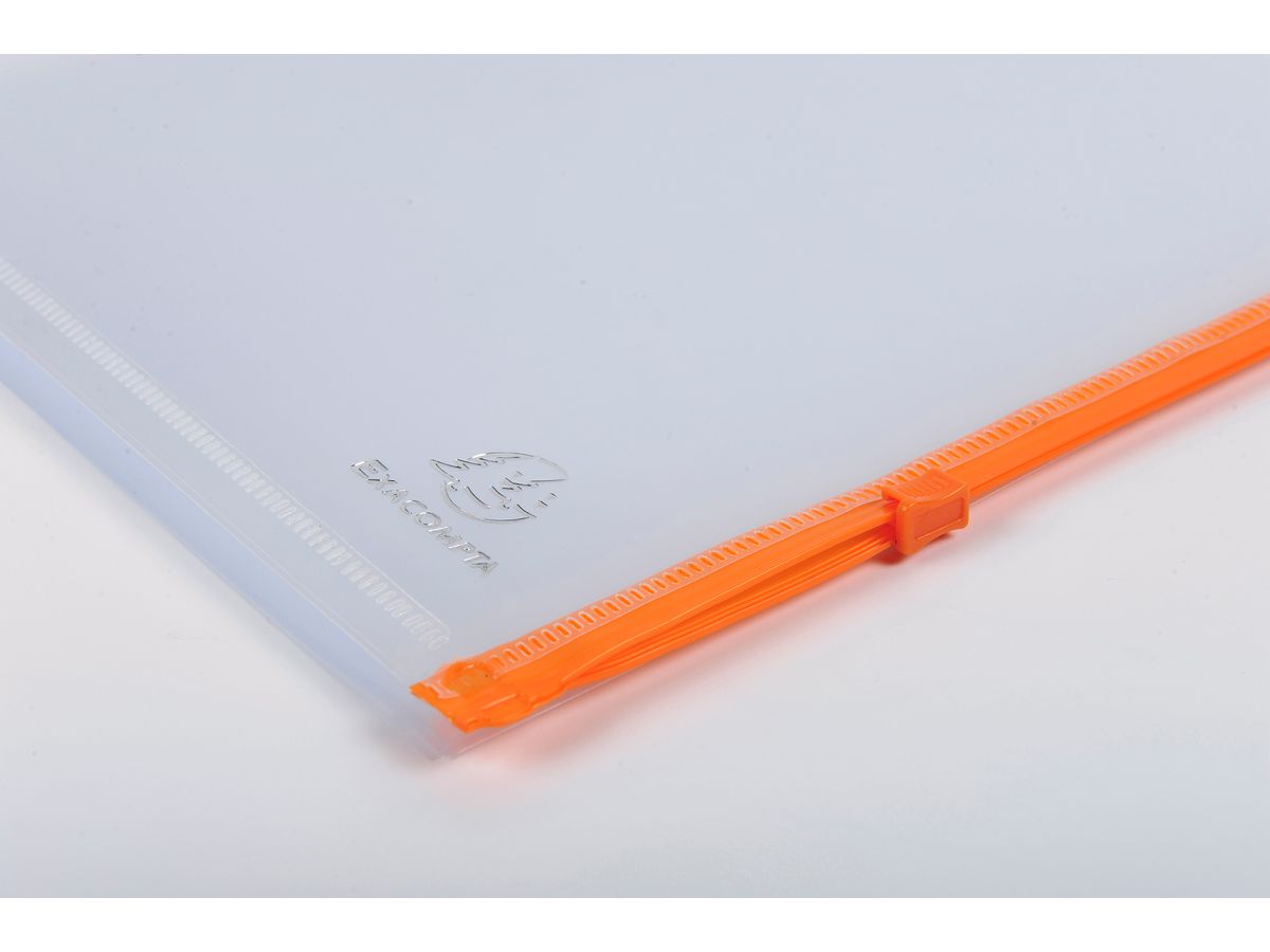 EXACOMPTA Dokumententasche mit Zip A4 57334E 5 Stück, transparent (3130630573340)