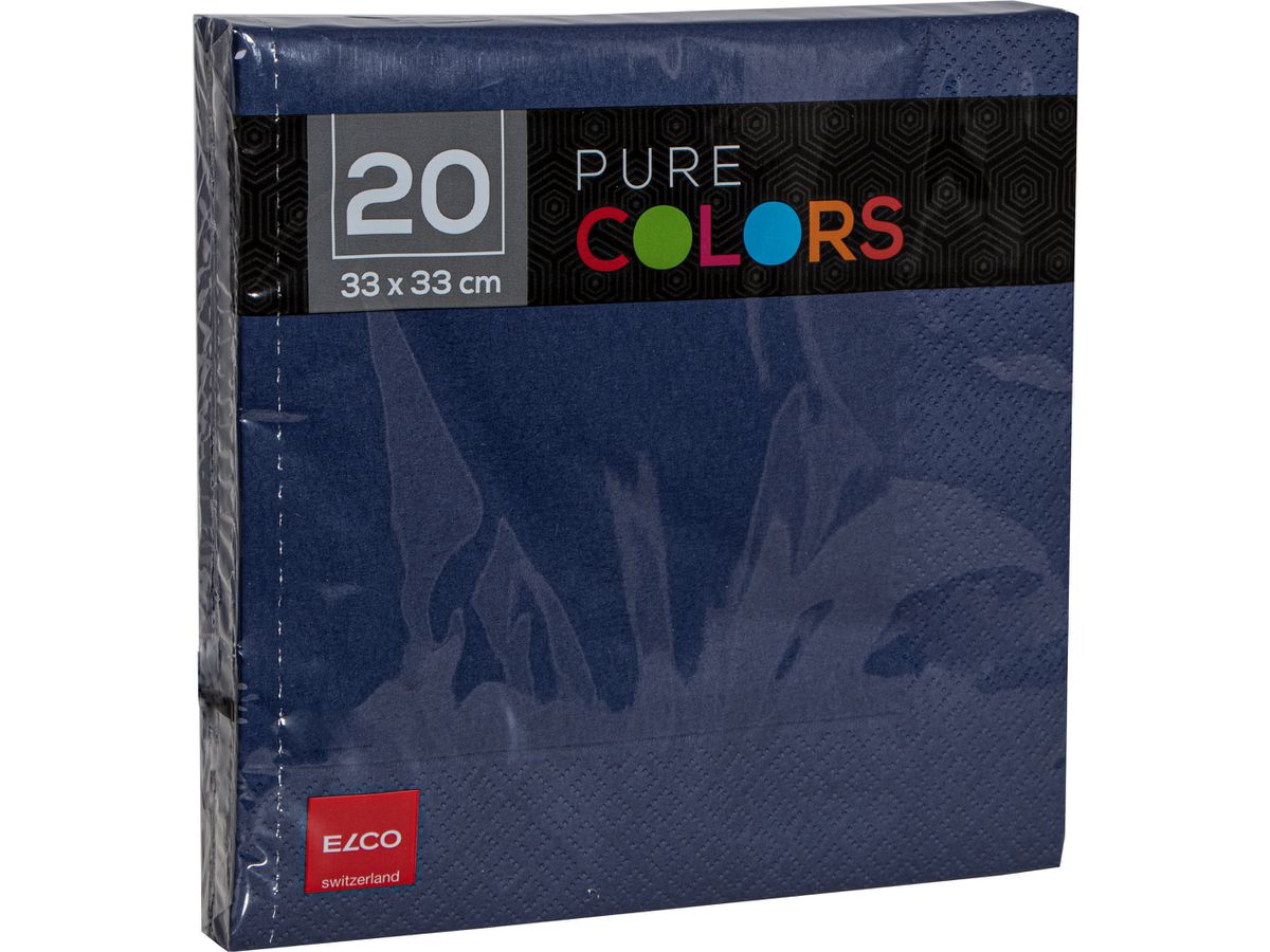 ELCO Tovagliolo Tessuto 33x33cm PC334020-465 3 veli, blu scuro 20pz. (7612614063093)