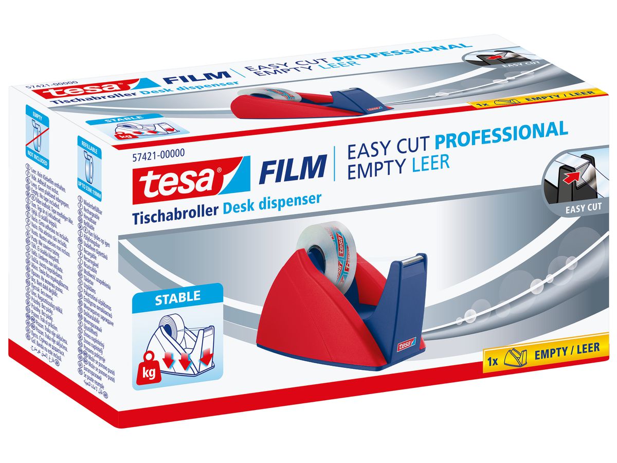 TESA Déroul. Table EasyCut 33mx19mm 574210000 rouge/bleu (4042448363114)