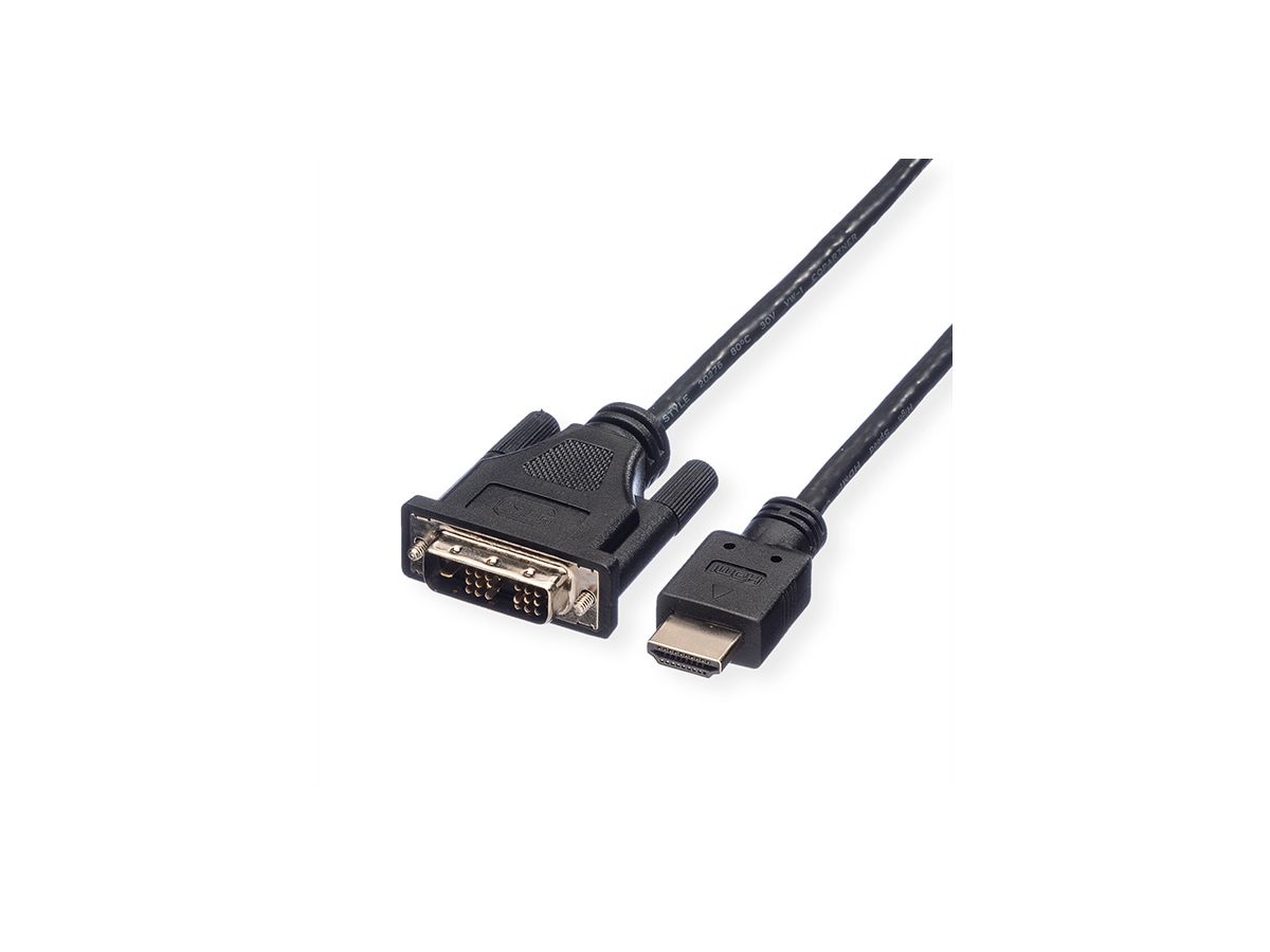 ROLINE DVI-HDMI Kabel (18+1) 11.04.5522 Black, ST/ST, 2m (7611990158287)