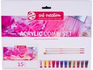 TALENS Acrylique Combi Set 12x12ml 9021894M Peinture, pinceau, papier (8712079535681)