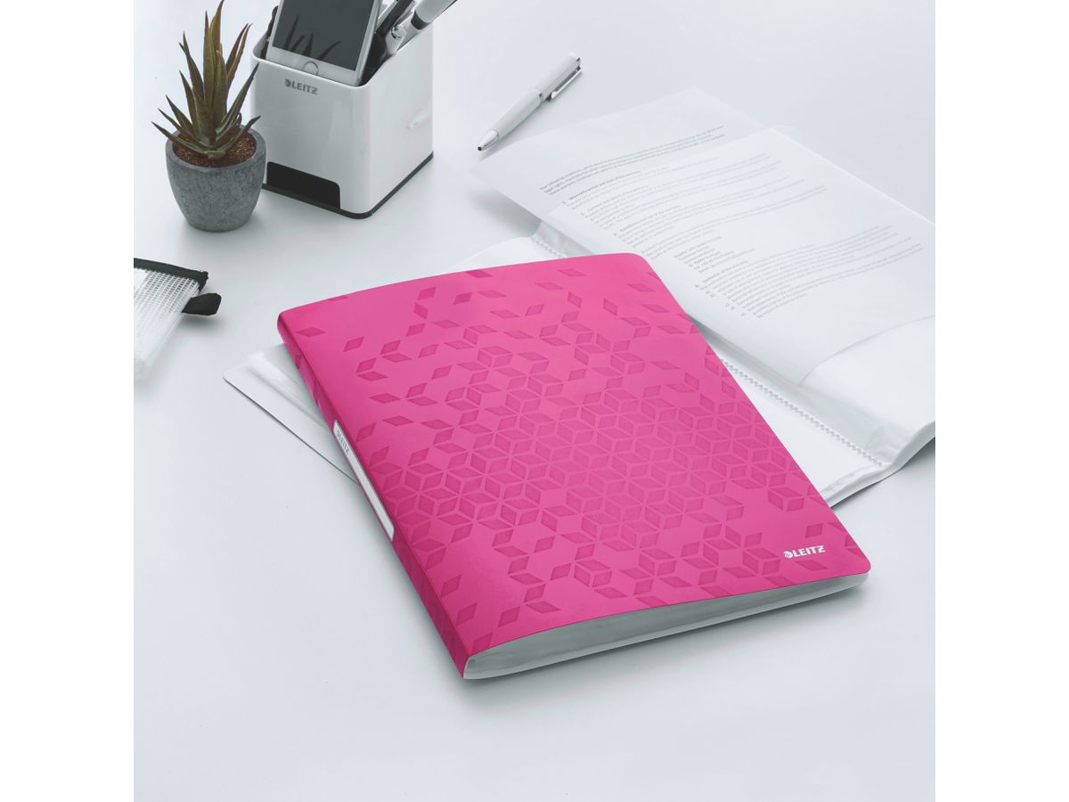 LEITZ Sichtbuch WOW PP A4 46320023 pink 40 Taschen (4002432106134)