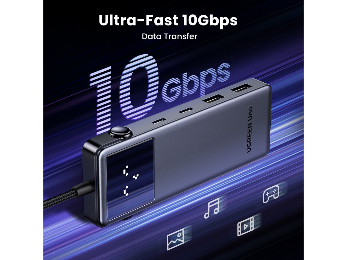 UGREEN Uno 6-in-1 USB-C To HDMI 35998 2xUSB 3.2 A+2xUSB 3.2 C+PD (6941876239986)