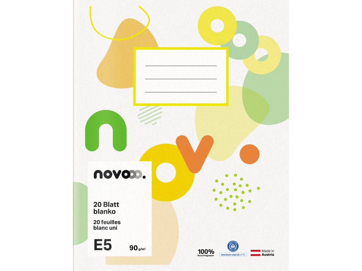 NOVOOO Cahier d'école E5 729765 sans réglure 90g (9010729085449)