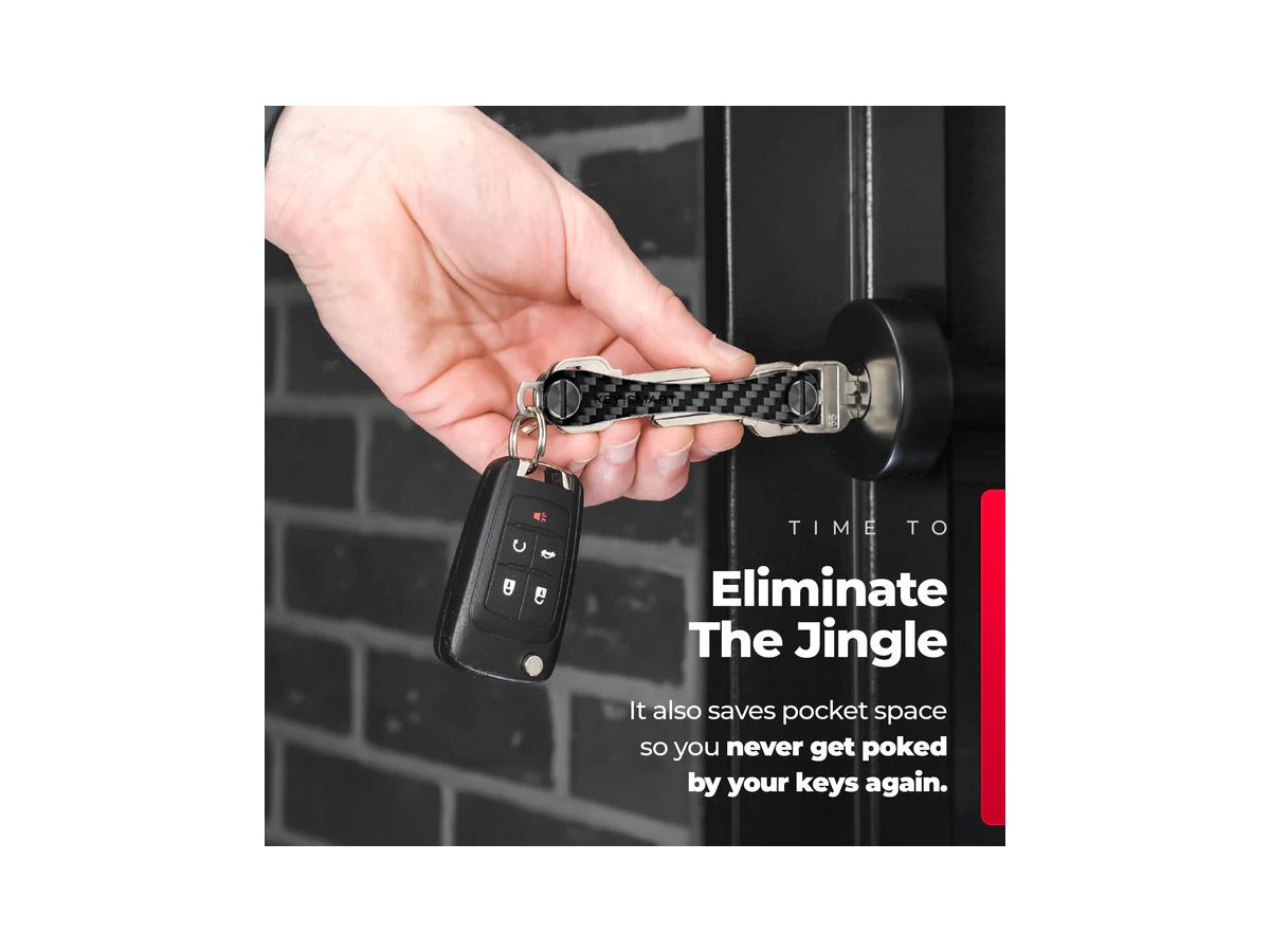 KEYSMART Original Key Holder KS019-CF3K Carbon Fiber 3K 14 Keys (0810024054237)