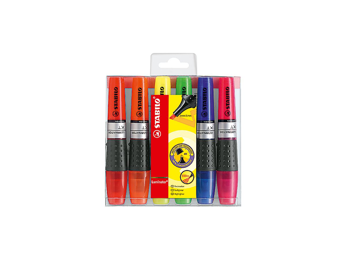 STABILO Textmarker LUMINATOR 71/6 6 Farben ass. (4006381155069)