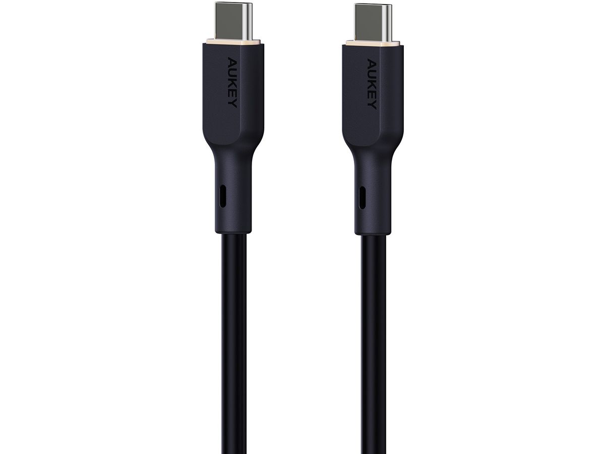AUKEY Cable USB-C-to-C CB-SCC241 Silicone,1.0m,240W,Black (0689323787265)