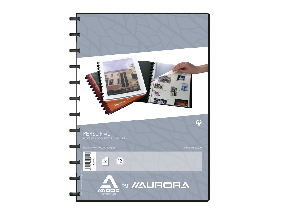 ADOC Cartella ad anelli person. A4 5222.705 nero 20 sacchi (5410733224713)