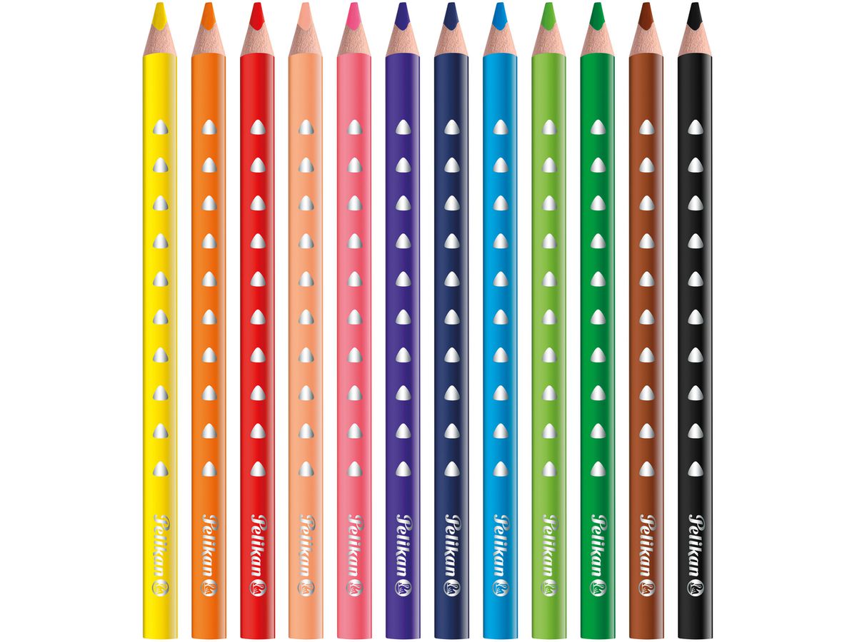 PELIKAN Crayons de couleur Silverino 700627 12 couleurs (4012700700629)