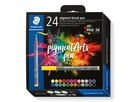 STAEDTLER Fasermaler mit Pinselspitze 371 C24 pigment pen 376 24er Set (4007817096963)