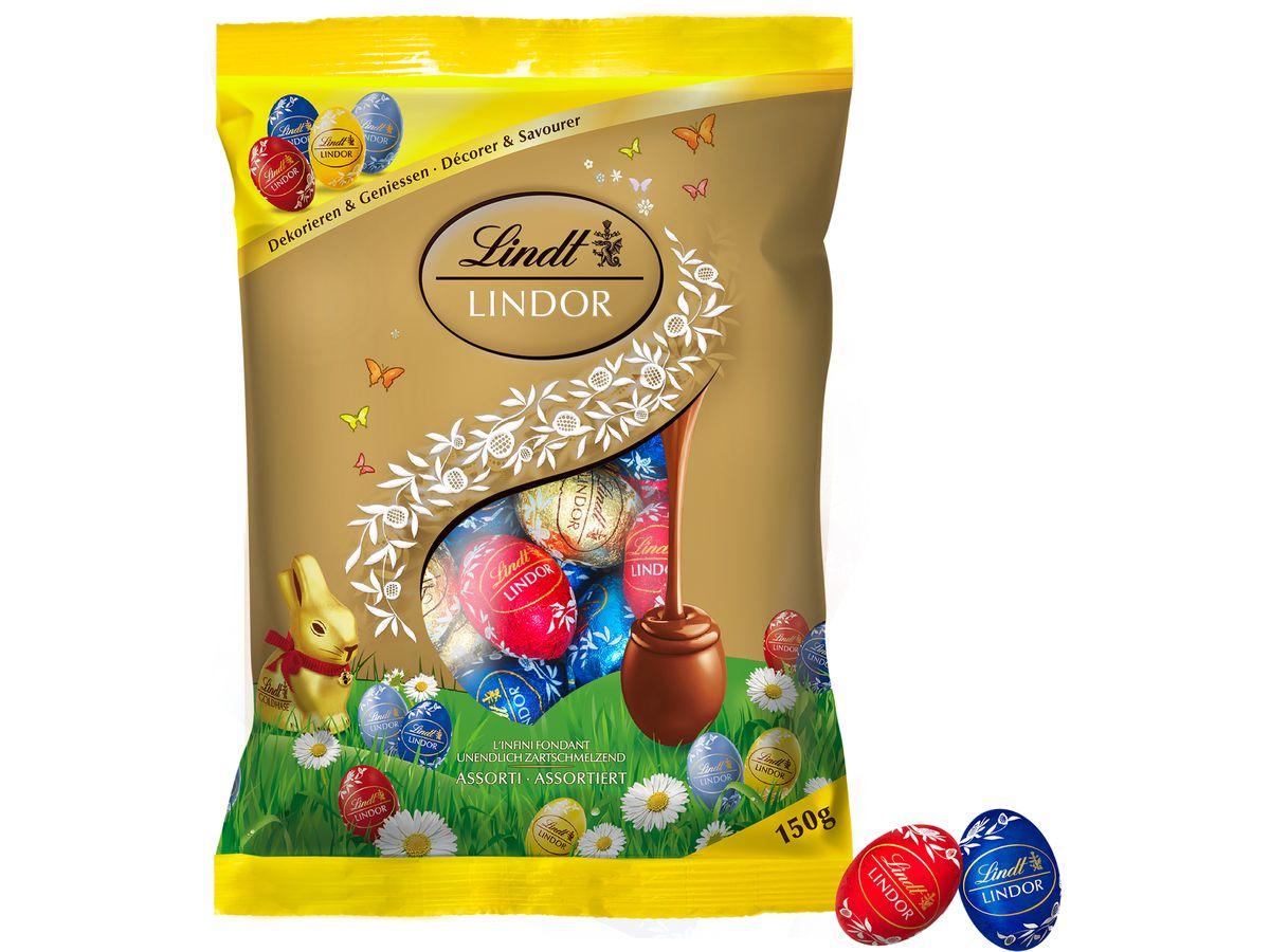 LINDT Lindor oeufs 659394 assorti 150g (8003340093949)