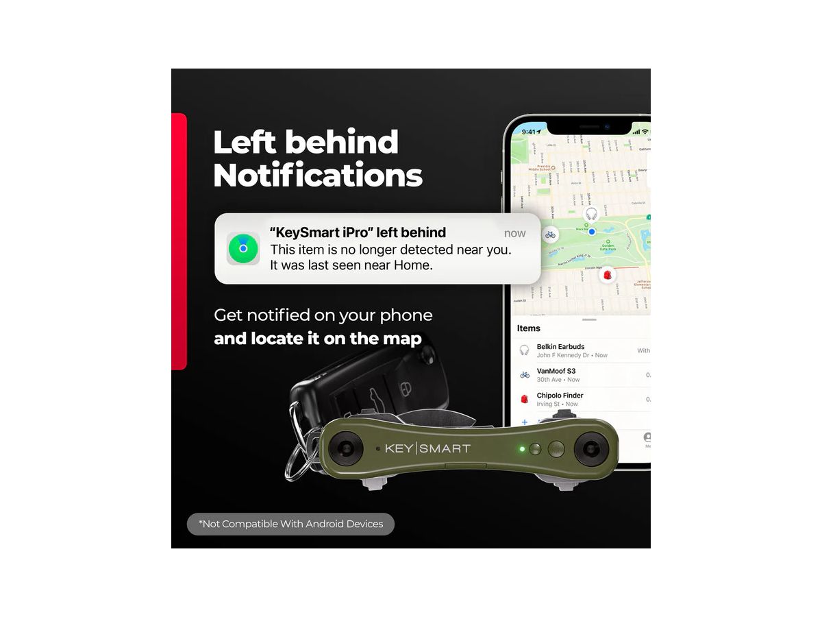 KEYSMART iPro V3 KS431-GRN-V3 Apple Find My, Green (0810024058679)