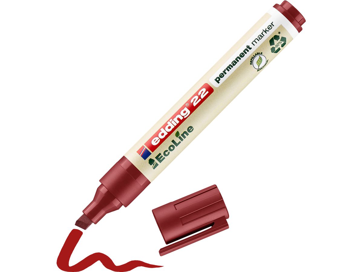 EDDING Permanent Marker 22 1.0-5.0mm 22-2 rouge (4004764917990)