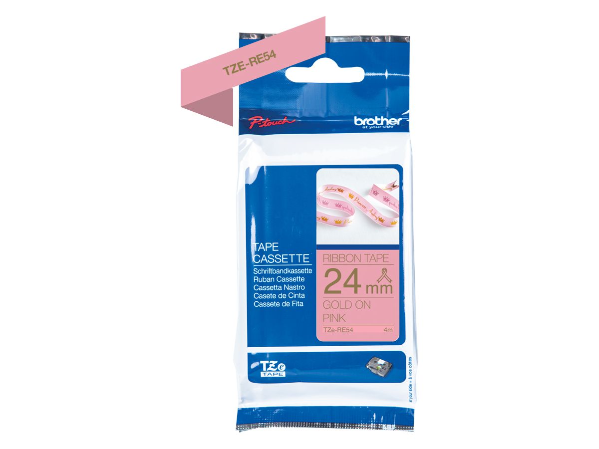PTOUCH Nastro rosa/oro TZE-RE54 Sistemi Tze 24mm (4977766802000)