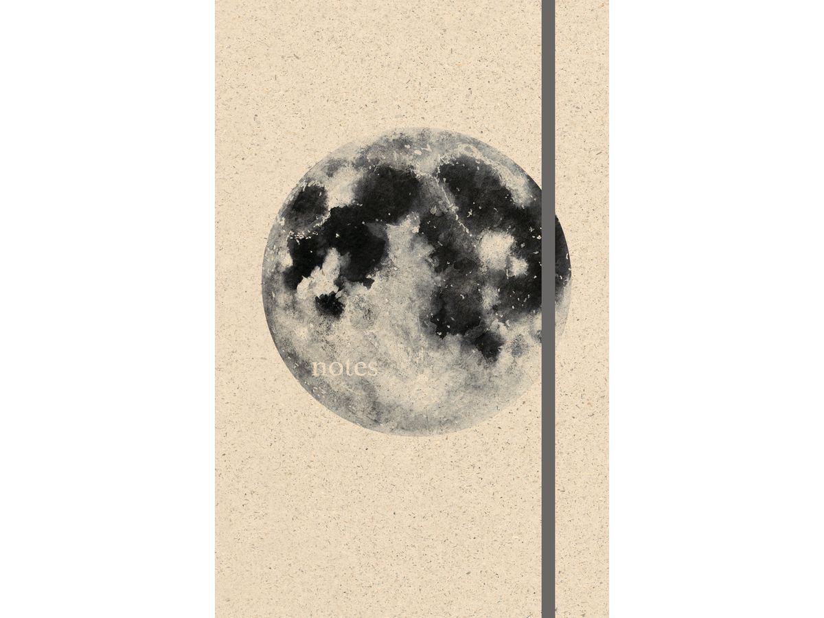 NATUR VERLAG Carnet notes hardcover 13x21cm 10911N Moon, en blanc (7640140109114)