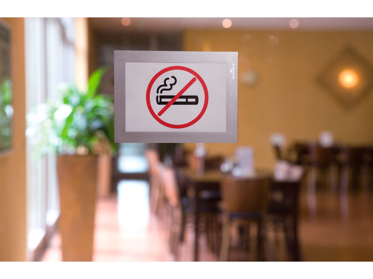 DURABLE Sichtfenster Duraframe 487023 silber, selbstklebend 2 Stk. (4005546404844)