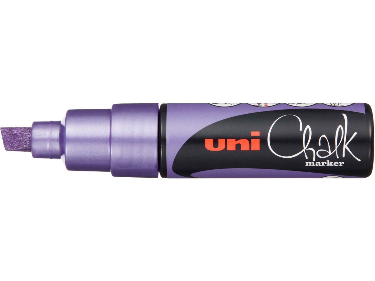 UNI-BALL Chalk Marker 8mm PWE-8K METALLIC VIOLET Metallic violett (4902778256398)