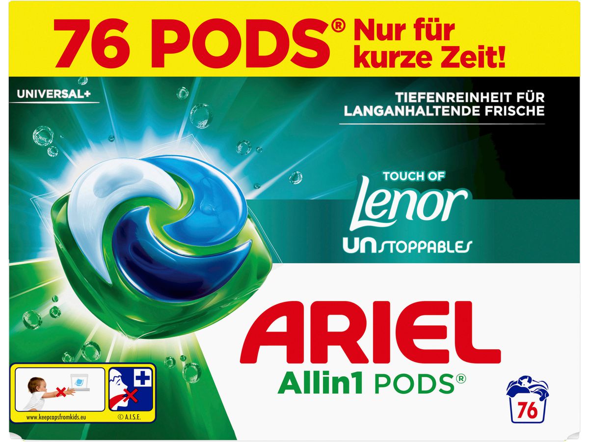 ARIEL Wäsche-Pods Allin1 972035 Touch of Unstoppables 76 Pods (8700216650977)