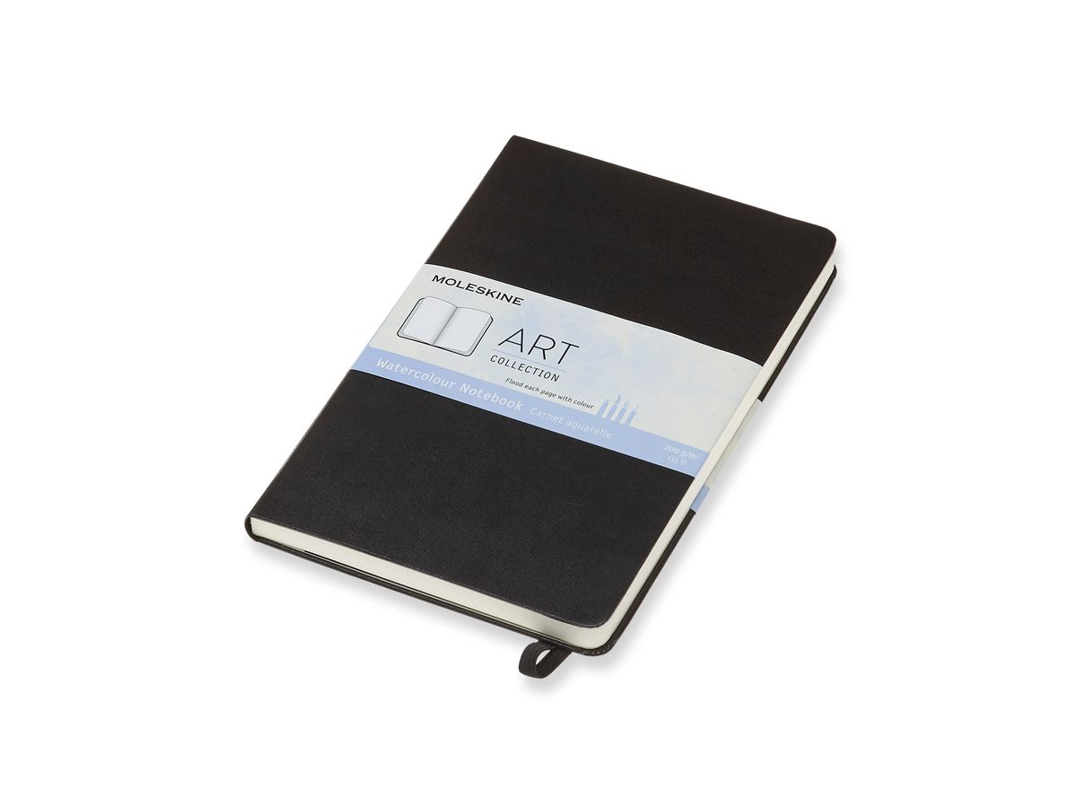 MOLESKINE Aquarell Notizbuch L/A5 715635 200g, HC, schwarz (8058341715635)