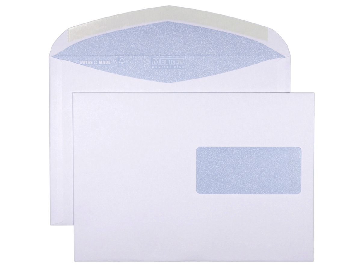 METTLER Couvert Fenster rechts C5 8074-SA 100g, ultraweiss 500 Stk. (7640126060729)