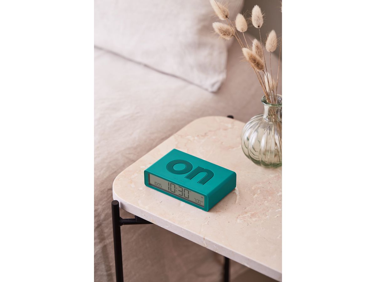 LEXON Wecker Flip Classic LR157V2 grün, USB-C (3660491209442)