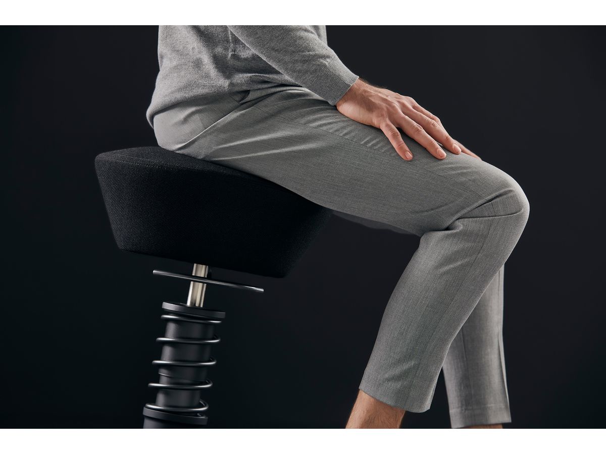 AERIS Tabouret Swopper 101STBKBKCP0 noir/noir, avec pied (4250200418037)