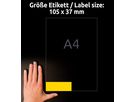AVERY ZWECKFORM Etichette 105x37mm 3455 Universal,giallo 100fogl./16pz (4004182034552)