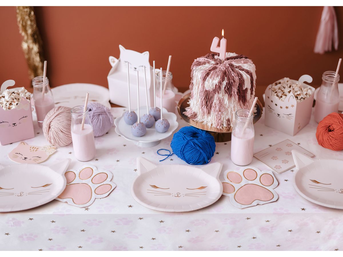 PARTYDECO Serviettes 15.5x14.5cm SPK38 Pattes de chat 12 pièces (5904555036215)