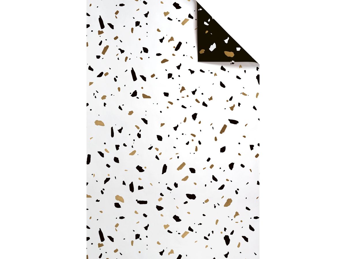 STEWO Geschenkpapier Terrazzo 2514648080 70x100cm gold (7630021189571)