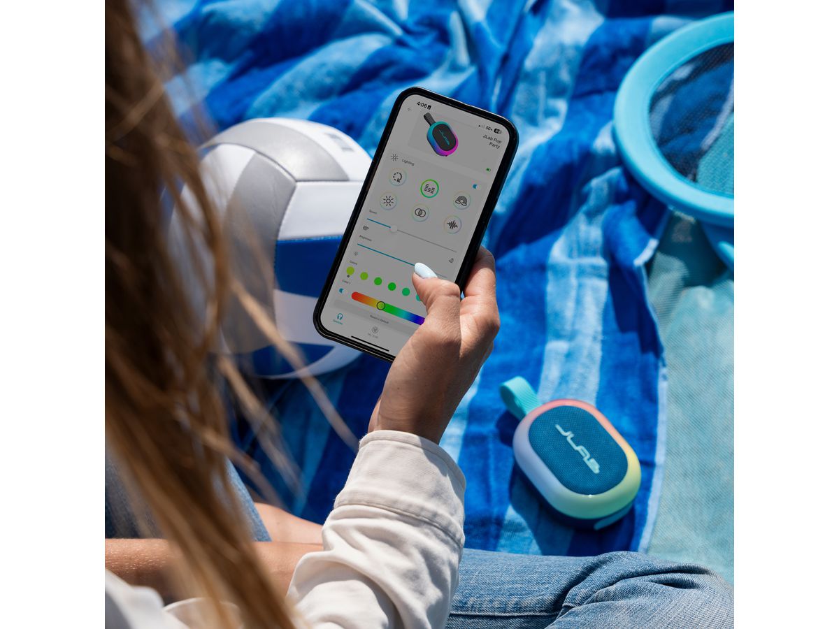 JLAB POP Party Portable Speaker IEUSBPOPRNVY123 Wireless, Navy (0810119074270)