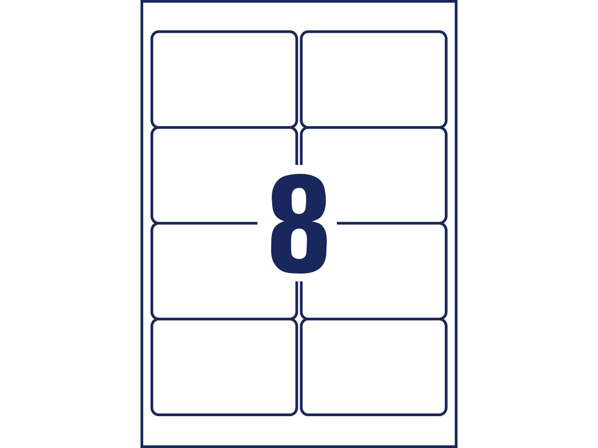 AVERY ZWECKFORM Universaletiketten 96,0x63,5mm L4745REV-25 weiss 240 Stk./25 + 5 Blatt (4004182047453)