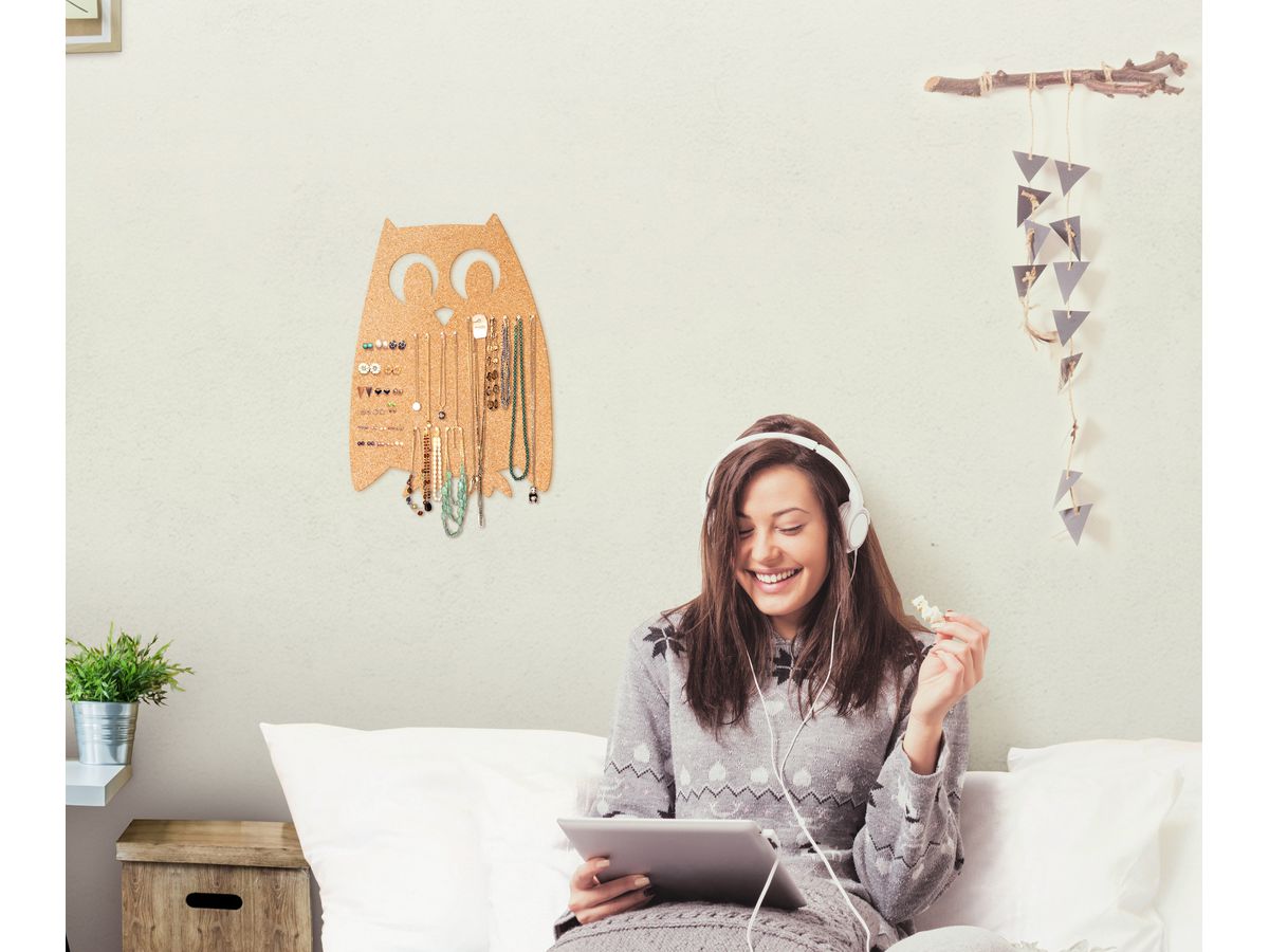 SECURIT Lavagna Gesso OWL CB-OWL marrone 40.7x30x0.5cm (8719075281956)