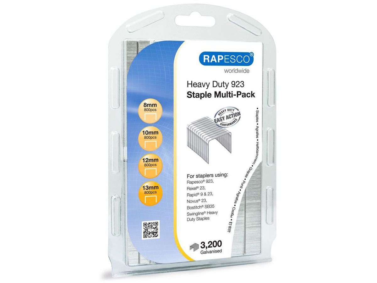 RAPESCO Heftklammern Multipak 923 1246 3200 Stück verzinkt (5018505005128)