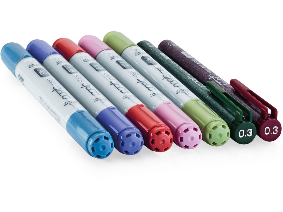 COPIC Marker Ciao 22075672 Nature Doodle kit, 7 pz. (4511338053911)