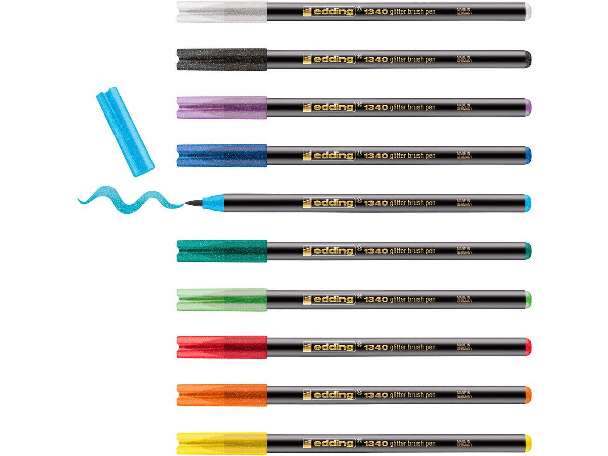 EDDING Brushpen 1340 4-1340-10-4 Glitter E-10 10 pezzi (4057305060006)